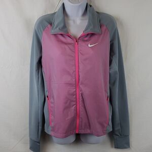 Nike Golf Tour Performance Women's Small Pink & Grey Windbreaker Jacket